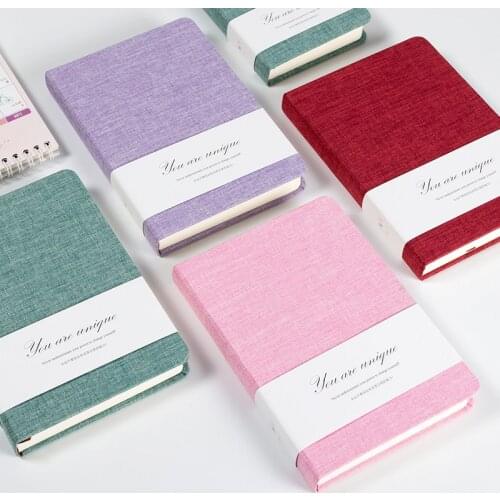 Simple Color Cloth Notebook Daily Plan This Work Efficiency Manual Notebook Notepad For Students