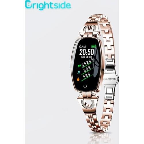 Brightside Waterproof Smart Watch Women Fashion Bracelet Heart Rate Monitor Sleep Monitoring Smartwatch Connect IOS & Android