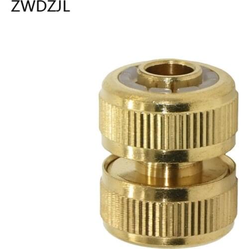 Garden hose connector brass 1/2 quick connector 2 way hose repair 5/8 Garden Irrigation Extension joint 1pcs