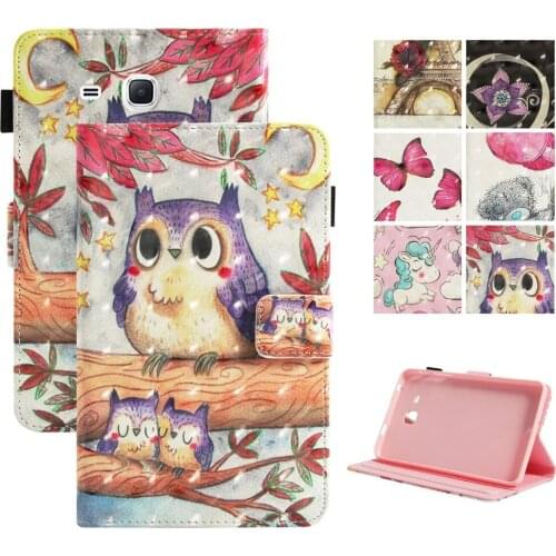 Smart Cover For Samsung Galaxy Tab A A6 7.0 2016 T280 T285 SM-T285 7.0" Fashion TPU Case Funda Tablet PU leather Stand Shell+pen