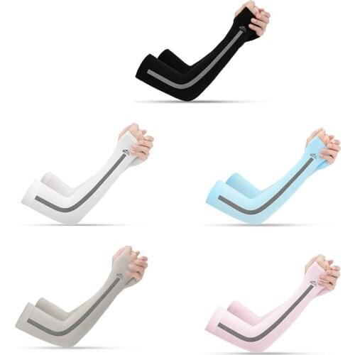 Unisex Icy Cool Sports Arm Sleeve Basketball Cycling Arm Warmer Ice Silk Running UV Protection Volleyball Sunscreen Cuff Fitness