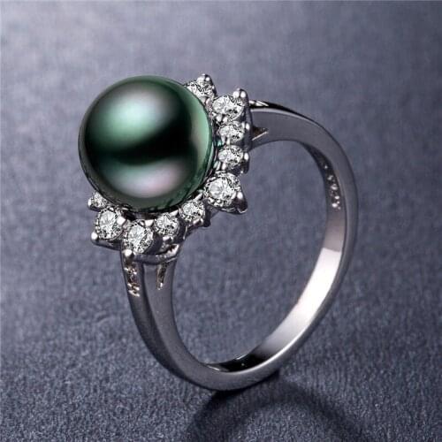 CAOSHI Classic Style Artificial Pearl Series Ring for Women Exquisite Wedding Accessory Jewelry Best Birthday Gift Drop Shipping