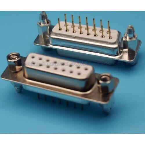 10pcs Harpoon DP15 female VGA female Insert plate type DB15 female socket adapter With harpoon screw