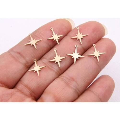 12pcs Brass Earrings-Earring Copper Accessories-Earring Connector-Brass Earring Charms-Earring Pendant-Star Shape Earrings