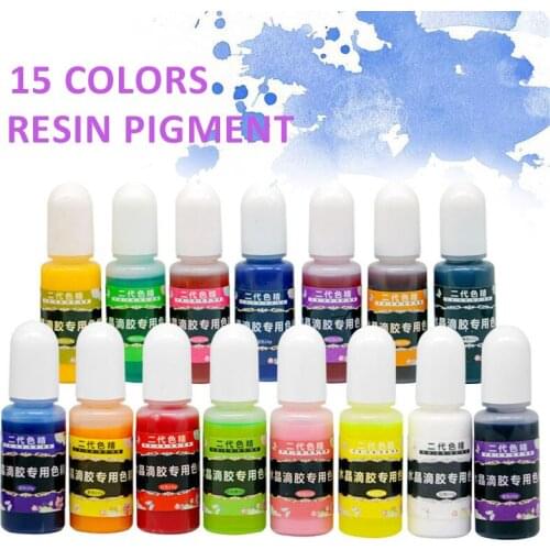 15 colors/set 10g Resin Dye Epoxy UV Resin Coloring Dye Colorant Pigment Mix Color DIY Jewelry Making