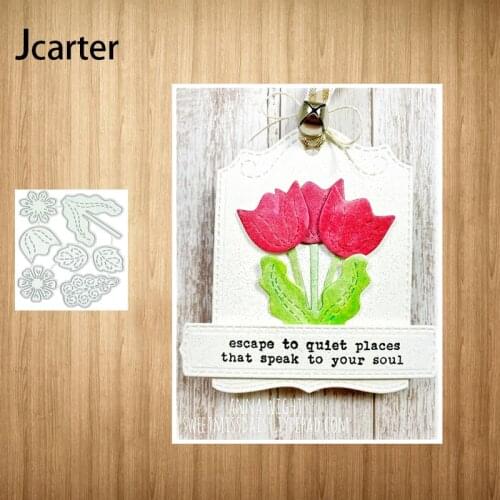 2021 New Design Metal Cutting Dies Flowers Leaves Craft Scrapbooking Handmade Knife Mould Blade Punch Stencils Dies Cut Model