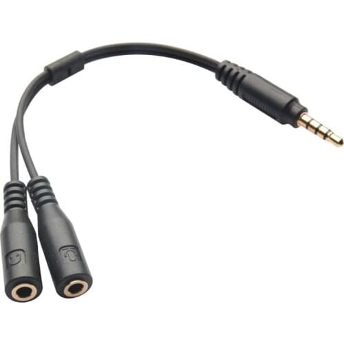3.5mm Jack Male to Female Earphone Audio Splitter to Micrphone Karaoke Adapter Cable For PC Phone