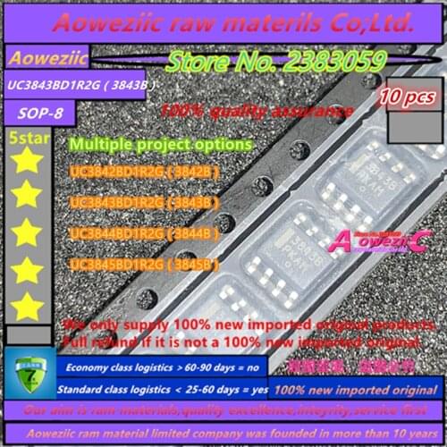 Aoweziic 2017+ 100%new imported original UC3842BNG UC3842BN DIP-8 UC3842BD1R2G UC3842B 3842B SOP-8 Switching power chip UC3842