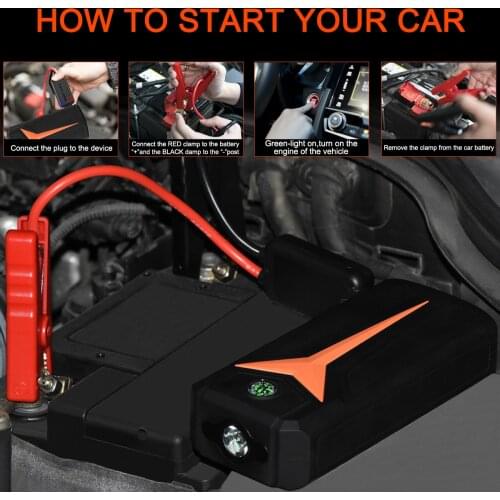 AsperX 10000mAh Car Booster Jump Starter Emergency Battery Starter 400A Power Bank Charging Device for Vehicle LED Light