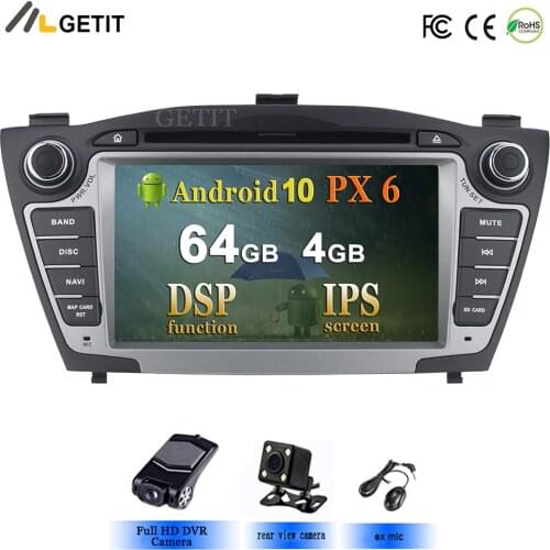 PX6 DSP Car Multimedia Player GPS 2 Din Android 10 For Hyundai/IX35/TUCSON 2009-2015 Canbus Auto Radio USB DVR DVD Player DSP FM