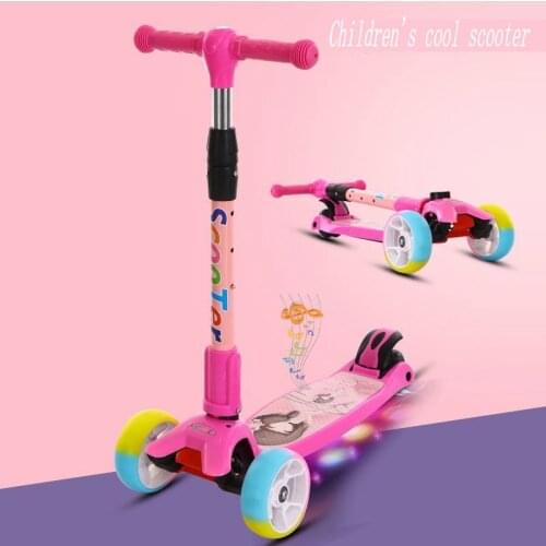 Children baby scooter kids 5in1 PU 3wheels Flashing Swing Car Lifting 2-15 Years Old Stroller Ride Bike Vehicle Outdoor Toys