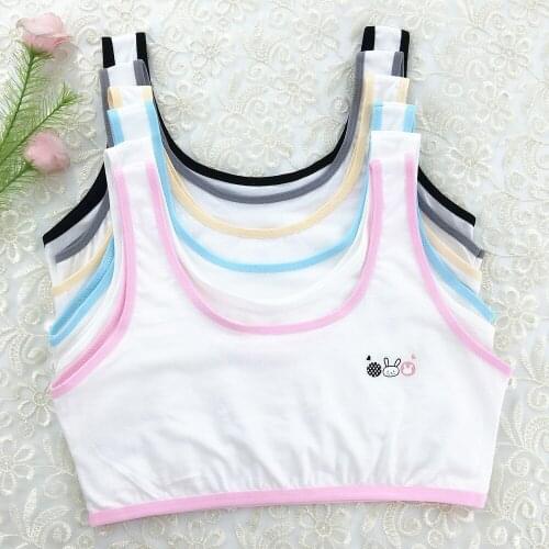 Children Girl Bra Underwear For Puberty Girls Childrens Tops Kids Solid Underwear Bra Vest Children Teenage Clothing