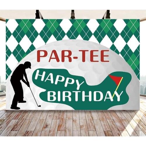 Golf Amateur Club Birthday Party Customize Backdrop Decor Man Shadow Diamond Pattern Sports Game Photo Backgrounds