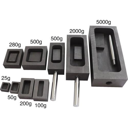 Graphite Oil Baths For Smelting Gold Bars And Silver Ingots Casting Moulds Square Durable Oil Baths With Handles Durable