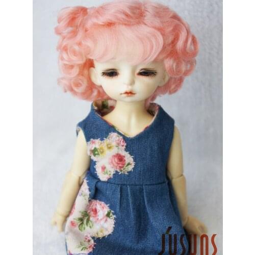 JD250 6-7inch 16-18cm 1/6 Short Baby curly with smart pony mohair BJD wigs YOSD Doll accessories