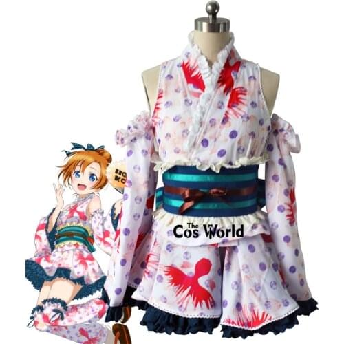 LoveLive! Kousaka Honoka Awaken Yukata Kimono Dress Outfit Customize Cosplay Costumes