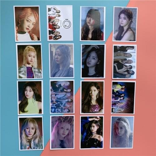 KPOP 16pcs/set EVERGLOW LOMO CARD First Album ARRIVAL OF EVERGLOW Photo Card SIHYEON MIA YIREN AISHA wj65