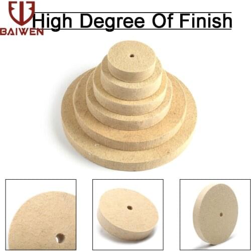 75mm-250mm Wool Felt Polishing Buffing Round Wheel Polisher Abrasive Disc For Wood Metal Polishing Durable Drill Grinding Wheels