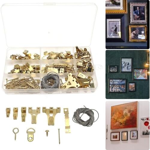 99/220/250/282pcs Wall Hooks for Pictures Photo Frames Hanging Hooks Fasteners Hangers Oil Painting Mirror Picture Hanging Kit