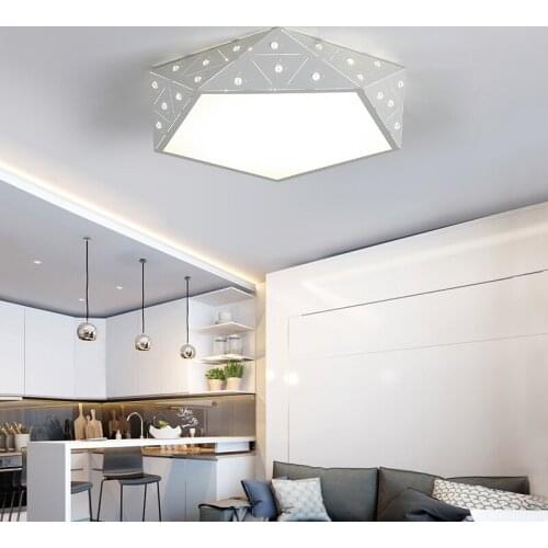 Bedroom lamp simple modern warm romantic LED ceiling lamp round living room lamp room study lamp