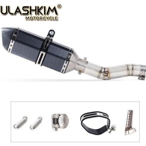 Motorcycle Full Exhaust Middle Pipe Slip On For Suzuki GSXR600 Gsxr700 Gsxr750 K7 GSX R700 R750 R600 GSXR 600 750 2008 To 2010