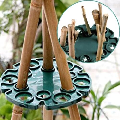 Outdoor Garden Accessories Frame Plant Supports Protection Tray Bamboo Cane Holder Landscape Engineering Balcony Rack
