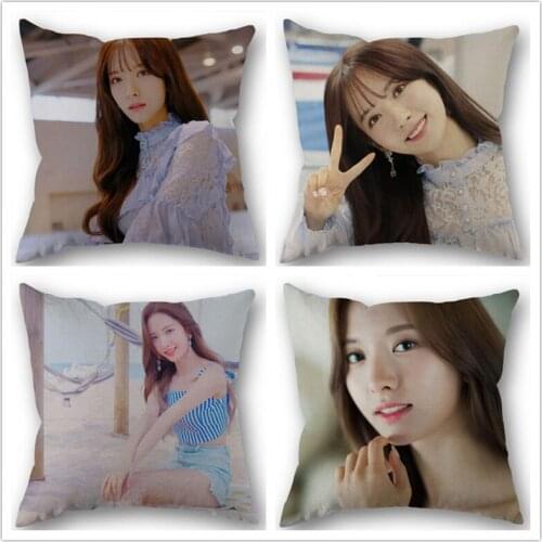 NEW Custom KPOP Bona WJSN Cotton Linen Square Zippered Pillow Cover For Office Family Customize Your Picture 45*45cm DIY