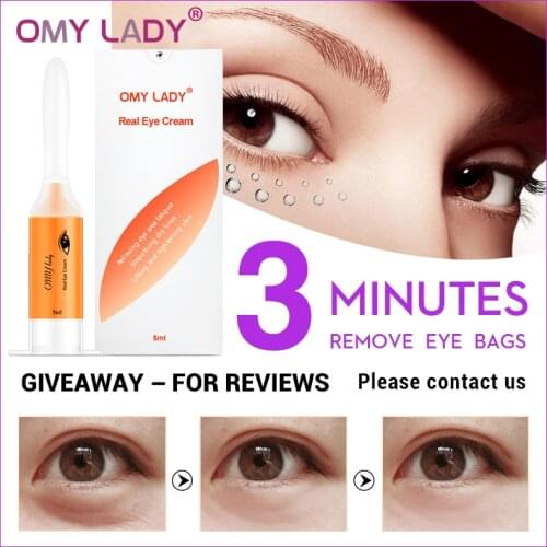 OMY LADY Instant Remove Eye Bags Cream Anti Puffiness Gel Dark Circles Delays Aging Fades wrinkles Firming Brighten Skin Unisex
