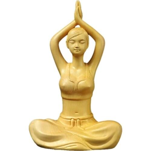 Factory wholesale boxwood wood carving home yoga studio decoration car crafts ornaments Zen wood tea pet Wenwan