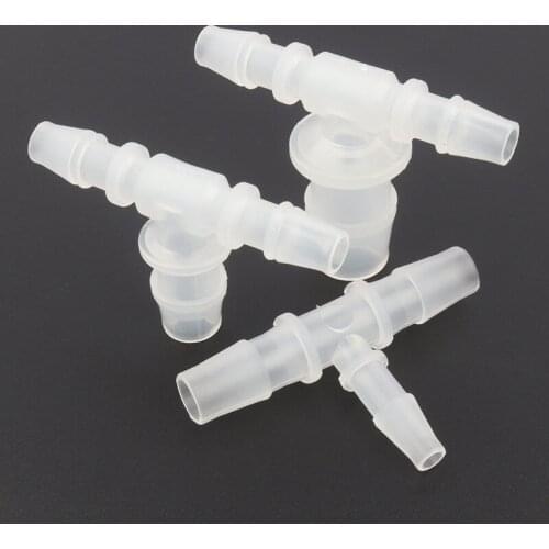 100pcs/lot 8 10mm To 4-20mm Plastic Reducing Tee Connectors Micro Irrigation Pagoda Hose Joints Aquarium Tank Air Pump Fittings
