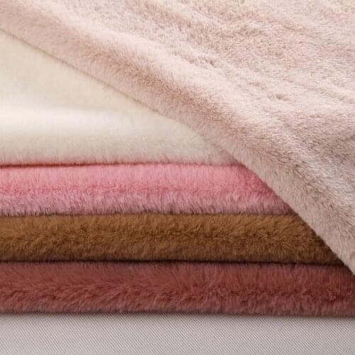 Rabbit plush fabric Thicken velveteen fabric Fur Clothing 100%Polyester Short flannel DIY Clothing Handmade Sewing quilting