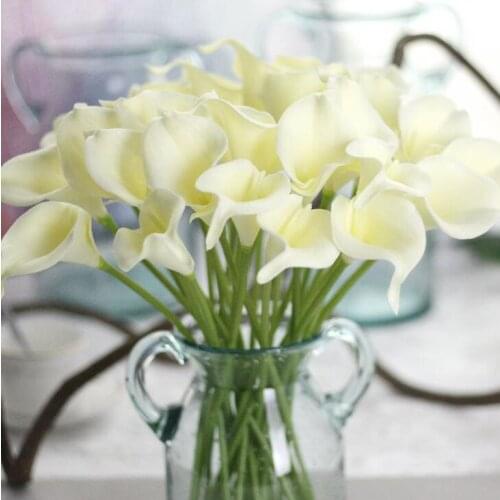 Popular PU Artificial Calla Lily Bridal Wedding Bouquets Latex Real Touch Calla Lily Flower Home Decoration LX1418