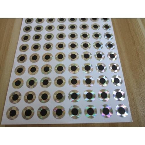 Silver Fish Eyes 2D Flat Stick-On Eyes 12mm 13mm 14mm 15mm 16mm 18mm 19mm 20mm