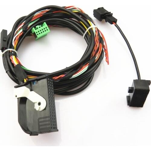 TUKE Car Bluetooth Plug Wiring Harness Cable + Microphone For VW Passat B6 Jetta MK6 Golf 5 6 Tiguan RCD510 RNS510 1K8 035 730 D