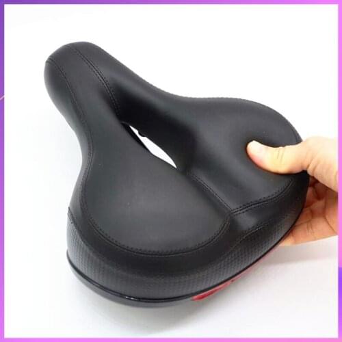 Bike Saddle Silicone Cushion PU Leather Surface Silica Filled Gel Comfortable Cycling Seat Shockproof Bicycle Saddle