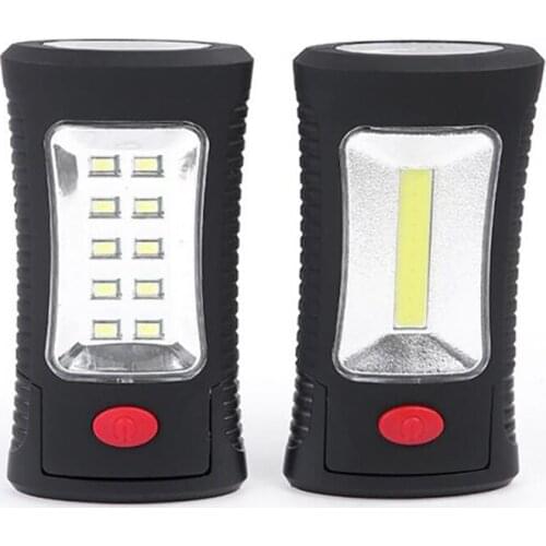 1Pc COB/LED Magnetic Light Working Lamps With Hook, Portable Outdoor Camping Hiking Lights Flashlight Emergency Lamp Lighting