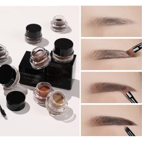 10-color Easy-on-makeup Long-lasting Natural Eyebrow Cream Private Label Waterproof and Sweat-proof Eyebrow Nourishing Cream