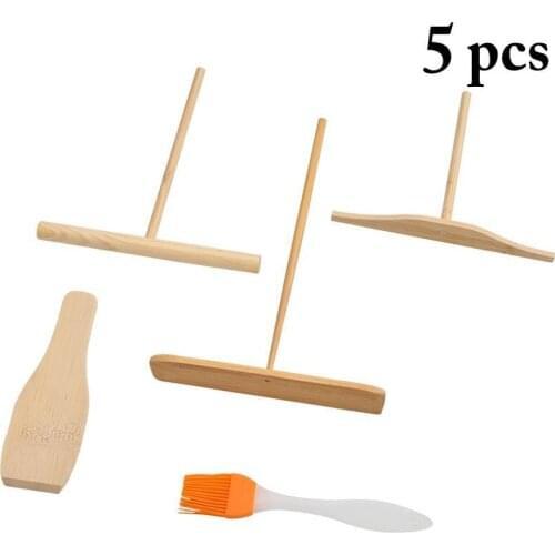 5PCS/Set T-Shaped Pancake Utensils Crepe Kitchen Pancake Tool Detachable Versatile Kitchen Utensil Kit Pancake Spreader