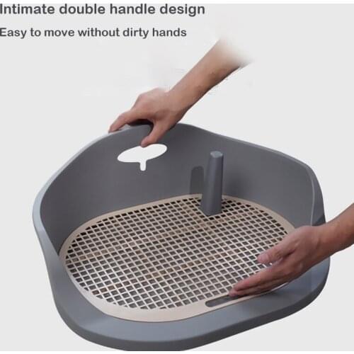 Dogs Accessories Pet Potty Indoor Toilet For Dogs Simple Size Flat Mesh With Column Dog Toilet Available
