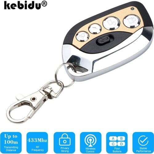 Kebidu 433MHz Wireless Auto Remote Control Duplicator with Battery Adjustable Frequency Car Keychain for Car Alarm Motorcycle