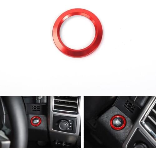 Car Interior Engine Start Stop Button Switch Ring Cover Trim Styling Sticker For Ford F150 2015 Up