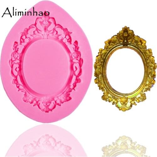 B0611 Fine Photo frame DIY Cake Silicone mold chocolate fondant cake decorating tools Resin Clay Mould