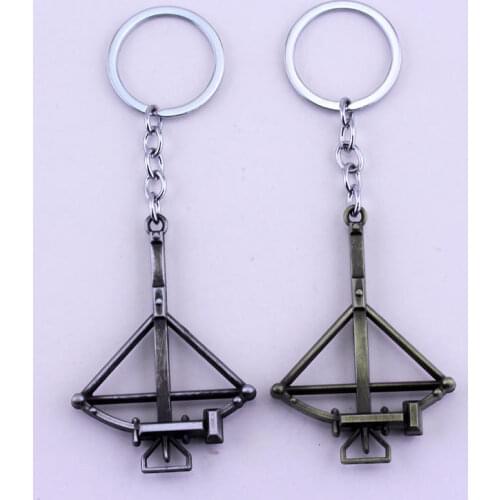 Dongsheng The Walking Dead Keychain Crossbow Bow and Arrow Key Chain Vintag Zombie Fight The Dead Fear The Living Movie Key Ring