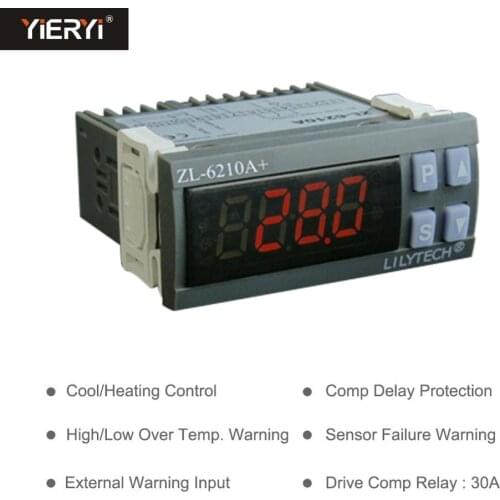ZL-6210A+ 30A Output Digital Temperature Controller Electronic Thermostat Seafood Machine Thermostat Water Heater Controller