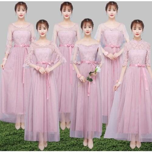 Elegant Tulle Woman Long Bridesmaid Summer Party Prom Graduation Wedding Guest Dress