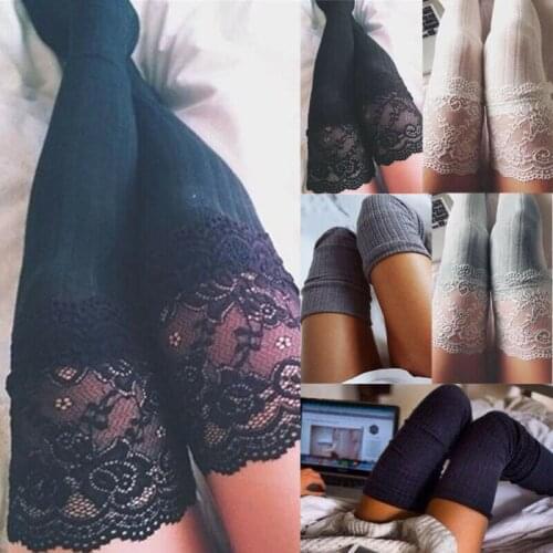 Hot Sexy Women Stockings Warm Thigh High Over the Knee Long Cotton Lace up Stockings medias Stockings