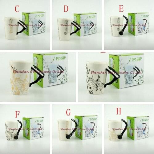 30pcs/lot Piano Music Bone China Mug 240ml Ceramic Coffee Cup Tea Cup Porcelain Zakka Novelty For Gift Cafe Teatime Office