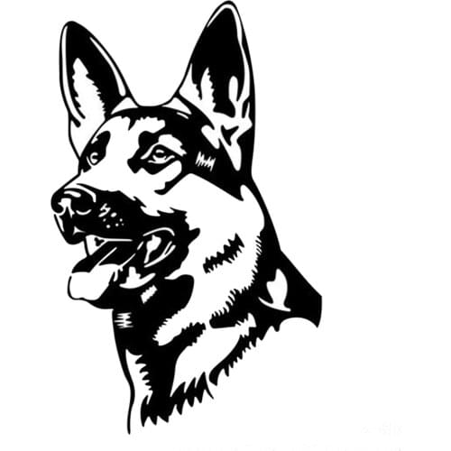 Creative Alsation Pastor Dog Animal Styling Car Stickers Cover GERMAN SHEPHERD Reflective Vinyl Decals for Toyota Honda Lada Vw