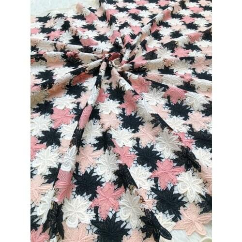 New Style Africa Lace Fabric 2021 High Quality Lace Water Soluble Embroidered Fashion Soft Lace Fabric 5 Yards