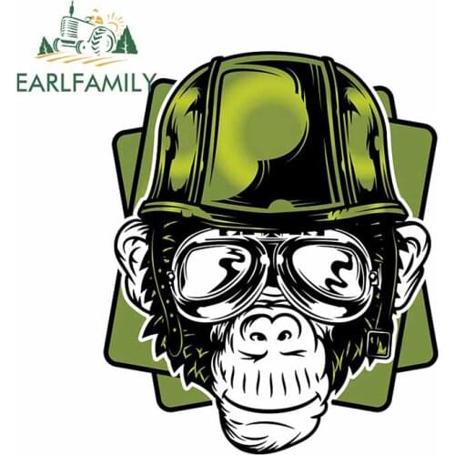 EARLFAMILY 13cm x 10.8cm for Monkey Animal Fight Windshield Car Stickers Cartoon Trunk Decal Motorcycle Trunk Car Assessoires